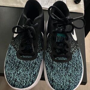 Nike Black and Teal Sneakers